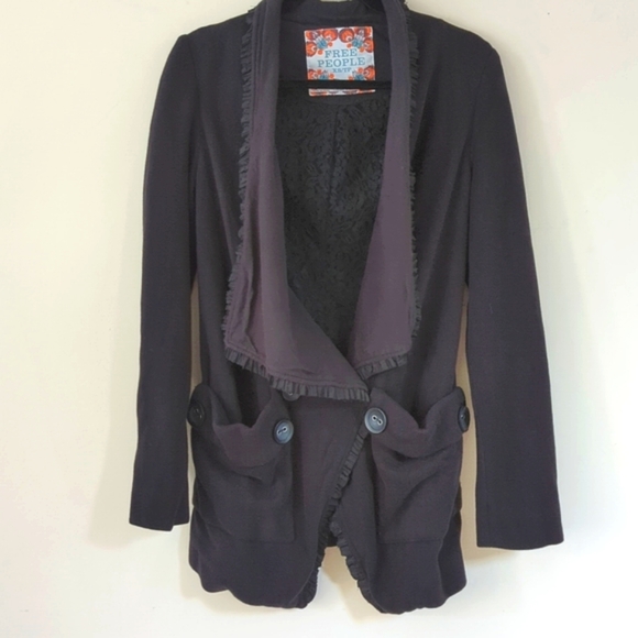 Free People Double Breast Utlity Blazer XS/TP - Picture 1 of 14